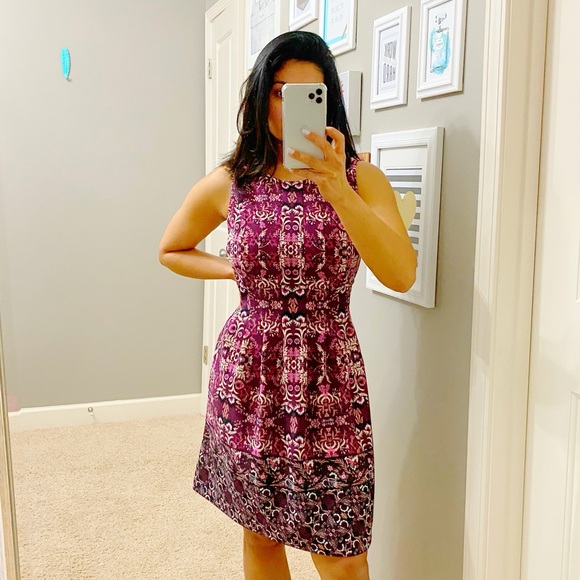 Vince Camuto Floral Pleated Dress - Picture 1 of 7